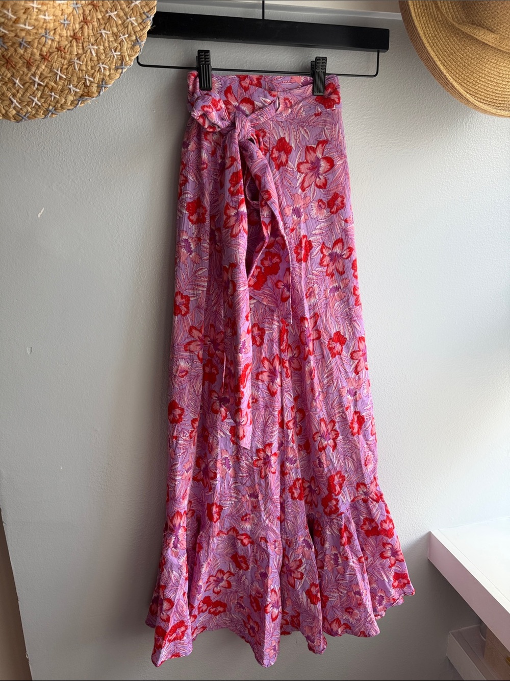 Draper James Pink Floral Maxi Skirt